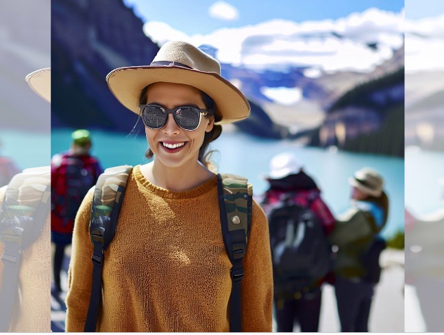 Tour guide smiling at camera